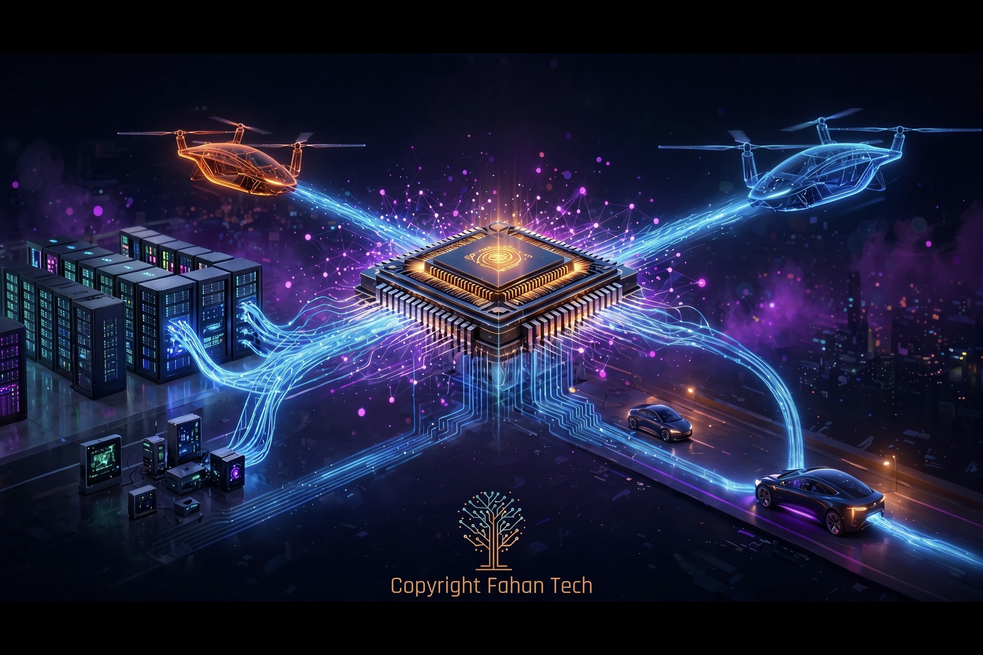 AI/Semiconductor Connectivity Illustration